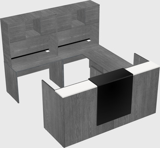 Shared one sided u-shaped reception desk