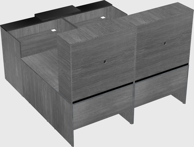 Shared one sided u-shaped reception desk