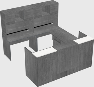 Shared one sided u-shaped reception desk
