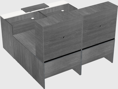 Shared one sided u-shaped reception desk