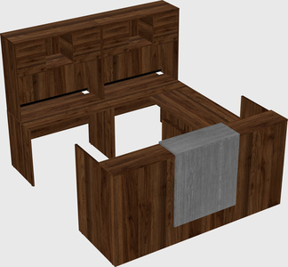 Shared one sided u-shaped reception desk