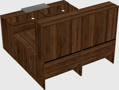 Shared one sided u-shaped reception desk