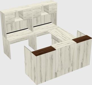 Shared one sided u-shaped reception desk