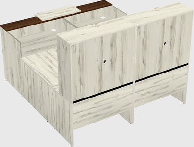 Shared one sided u-shaped reception desk