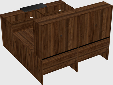 Shared one sided u-shaped reception desk