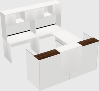 Shared one sided u-shaped reception desk