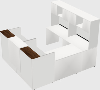 Shared one sided u-shaped reception desk