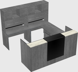 Shared one sided u-shaped reception desk