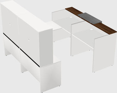 Shared one sided u-shaped reception desk