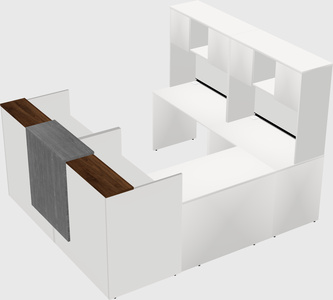 Shared one sided u-shaped reception desk