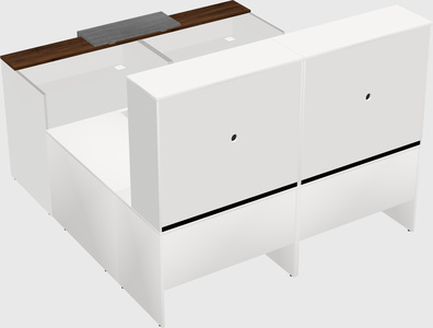 Shared one sided u-shaped reception desk