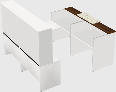 Shared one sided u-shaped reception desk