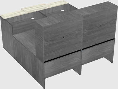 Shared one sided u-shaped reception desk