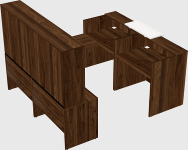 Shared one sided u-shaped reception desk