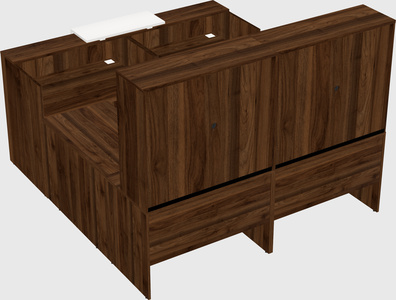 Shared one sided u-shaped reception desk