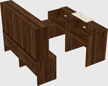 Shared one sided u-shaped reception desk