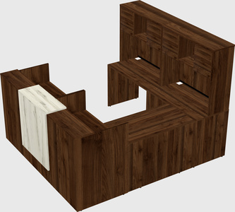 Shared one sided u-shaped reception desk