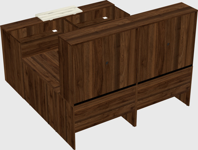 Shared one sided u-shaped reception desk
