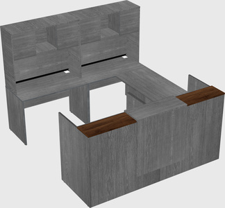 Shared one sided u-shaped reception desk