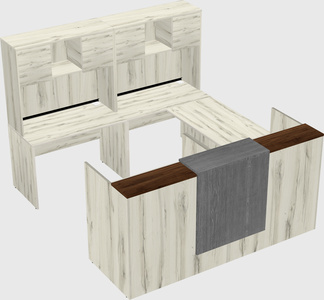 Shared one sided u-shaped reception desk