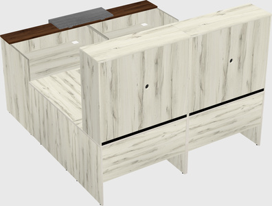 Shared one sided u-shaped reception desk