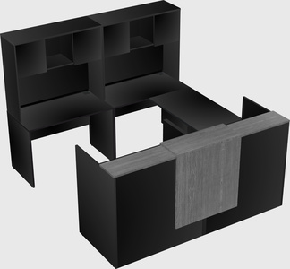 Shared one sided u-shaped reception desk