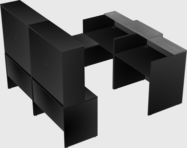 Shared one sided u-shaped reception desk
