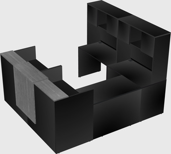 Shared one sided u-shaped reception desk