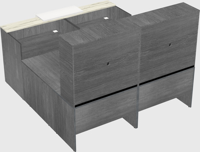 Shared one sided u-shaped reception desk