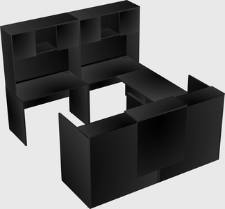 Shared one sided u-shaped reception desk