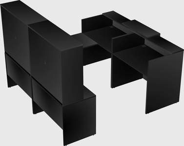 Shared one sided u-shaped reception desk