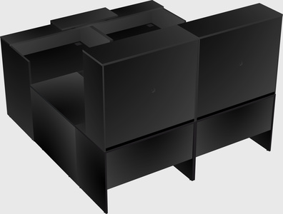 Shared one sided u-shaped reception desk