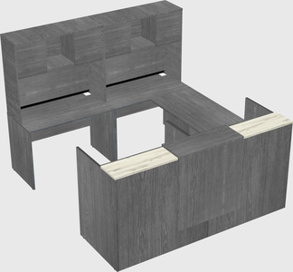 Shared one sided u-shaped reception desk