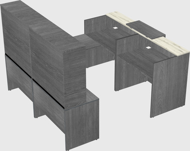 Shared one sided u-shaped reception desk