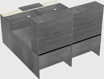 Shared one sided u-shaped reception desk