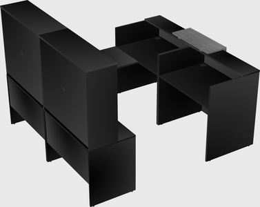 Shared one sided u-shaped reception desk