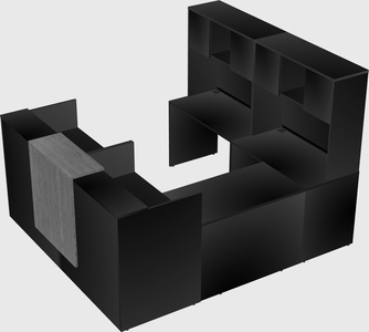 Shared one sided u-shaped reception desk
