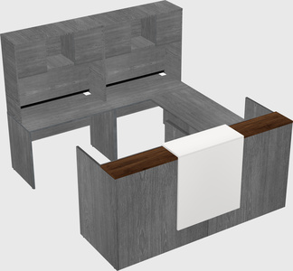 Shared one sided u-shaped reception desk