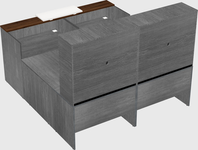 Shared one sided u-shaped reception desk