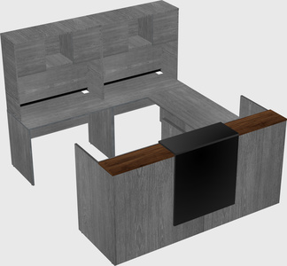 Shared one sided u-shaped reception desk