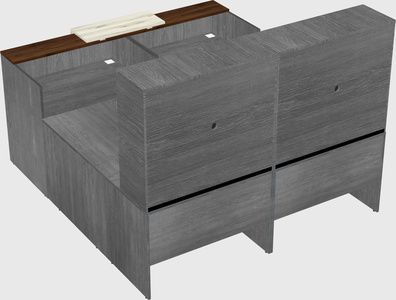 Shared one sided u-shaped reception desk