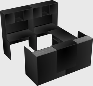 Shared one sided u-shaped reception desk