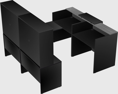Shared one sided u-shaped reception desk