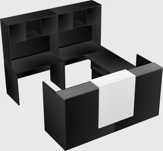 Shared one sided u-shaped reception desk