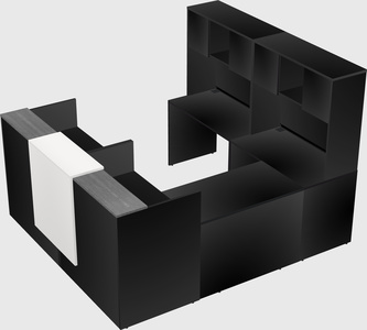 Shared one sided u-shaped reception desk