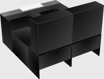 Shared one sided u-shaped reception desk