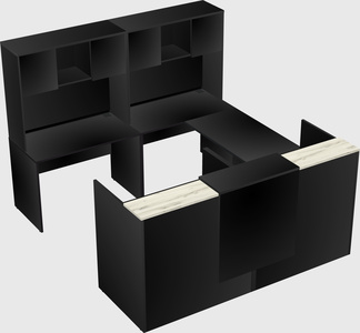 Shared one sided u-shaped reception desk