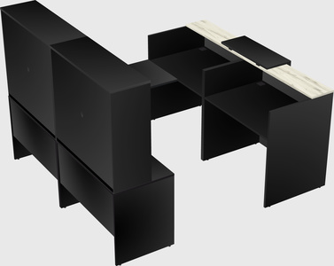 Shared one sided u-shaped reception desk