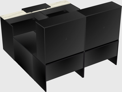 Shared one sided u-shaped reception desk