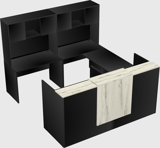 Shared one sided u-shaped reception desk